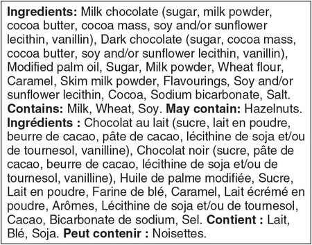 Ferrero Collection Crispy Easter Eggs With Caramel Filling, 100g/3.5 oz. - Ingredients Label