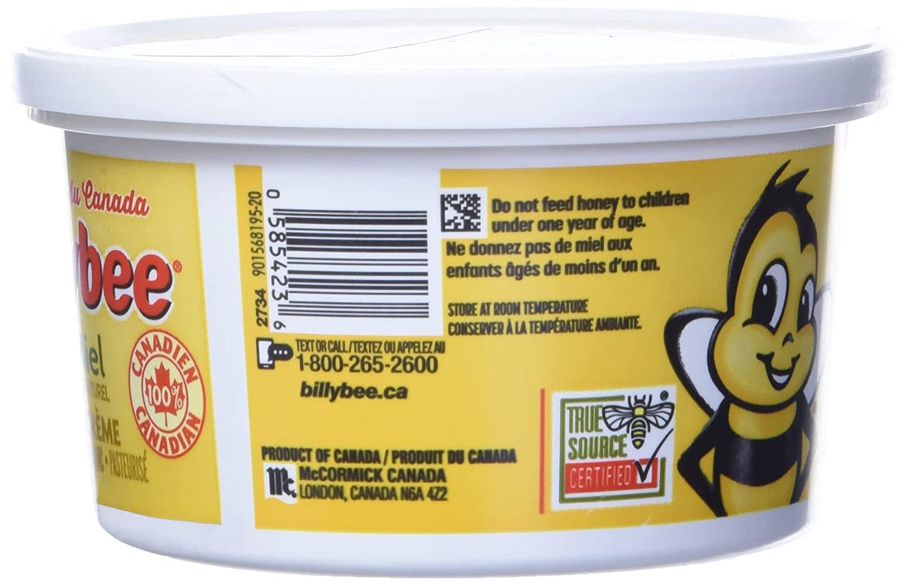Billy Bee, Pure Natural Honey, Creamed White, Tub, 500g/17.6 oz., {Imported from Canada}
