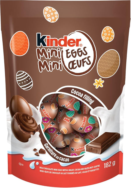 Kinder Mini Eggs With Cocoa Filling, 182g/6.4 oz. - Front Of Bag