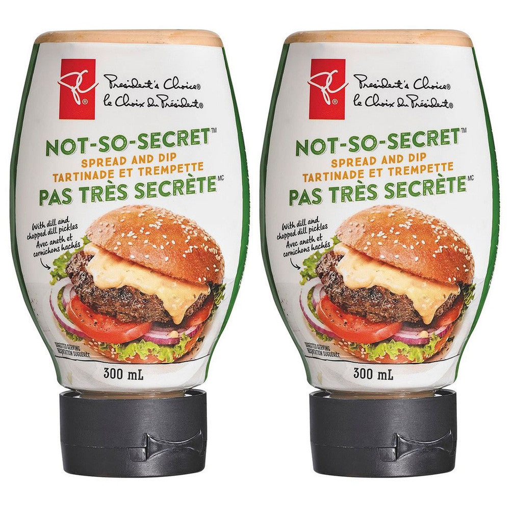 President's Choice Not-So-Secret Spread and Dip, 300ml/10.1 fl. oz., (2 Pack) {Imported from Canada}