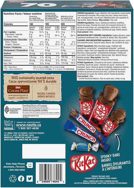 Nestle Minis Assorted Halloween Chocolate Bars, 70ct., 590g/1.3 lbs., {Imported from Canada}