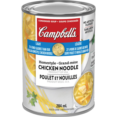 Campbell's Light Homestyle Chicken Noodle Soup, 284ml/9.6 oz. (Canadian)