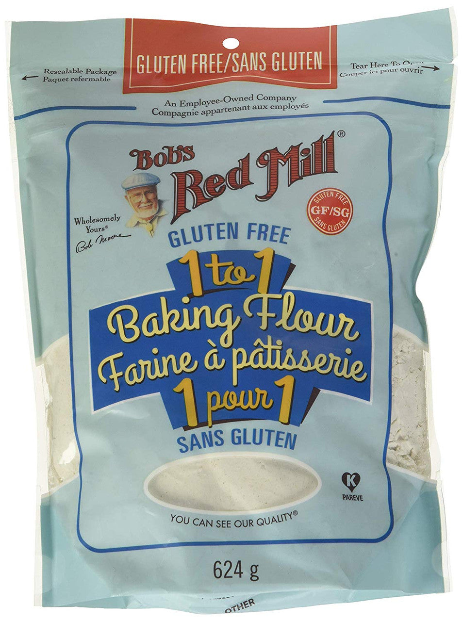 Bobs Red Mill Gluten Free 1-to-1 Baking Flour, 624g/22oz., {Imported from Canada}