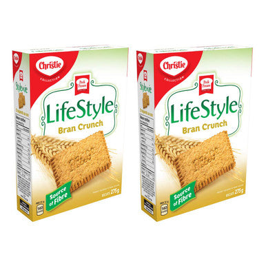 Christie Peek Freans Lifestyle Bran Crunch Cookies, 275g/9.7oz, 2-Pack {Imported from Canada}