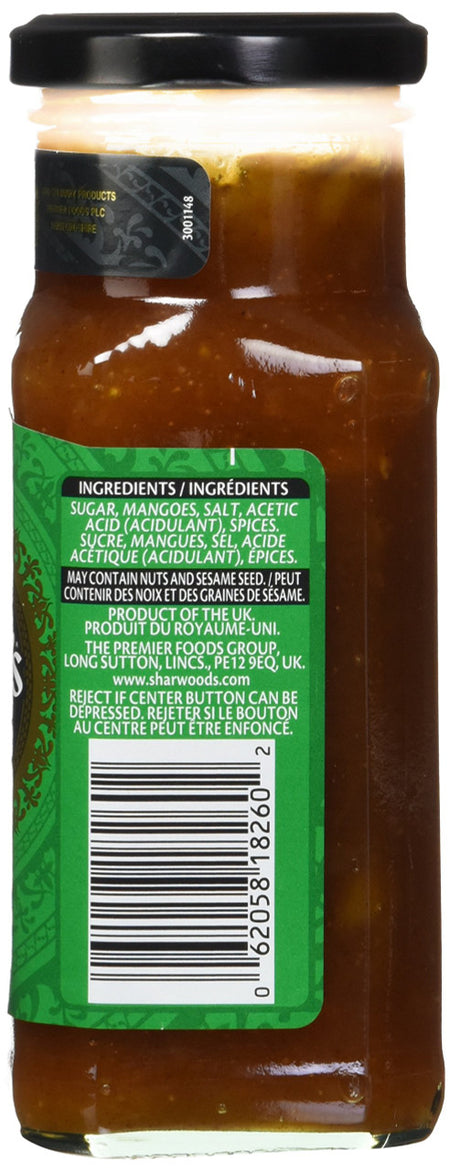 Sharwood's Major Grey Mango Chutney, 250mL/8.5 oz., {Imported from Canada}