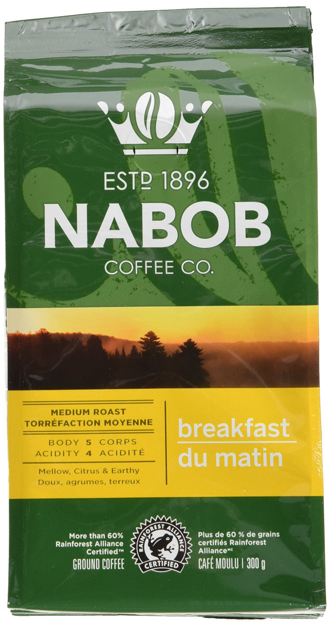 NABOB Breakfast Blend Ground Coffee, 1800g (6 count) {Imported from Canada}