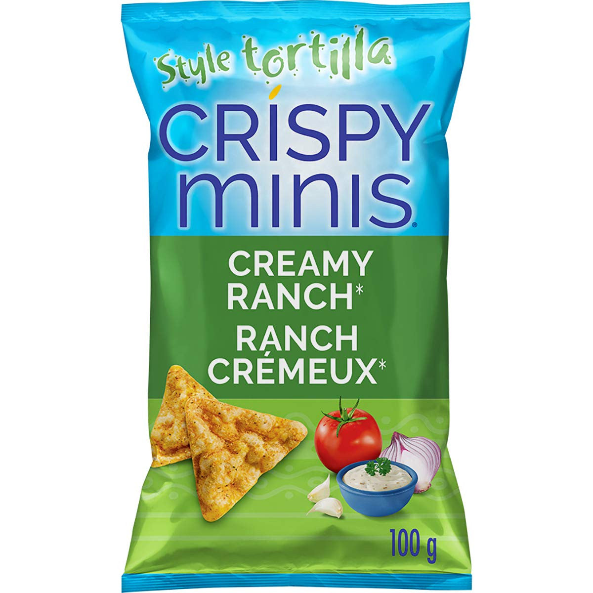Quaker Crispy Minis Tortilla Style Creamy Ranch Rice Chips, 100g/3.5 oz., 12pk {Imported from Canada}