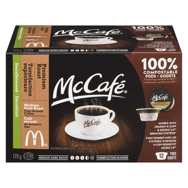 McCafé Premium Roast Decaffeinated Coffee Keurig K-Cup Pods, 72 Pods (6 Boxes of 12 Pods) {Imported from Canada}
