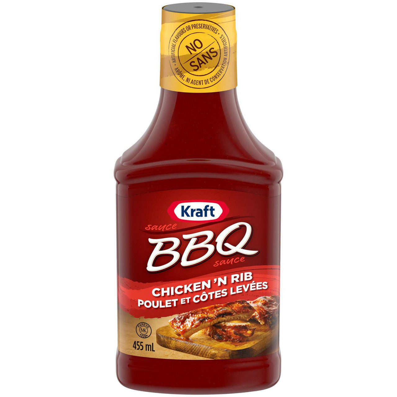 Kraft BBQ Sauce, Chicken & Rib Flavour, 455ml/15.4oz, (Imported from Canada)