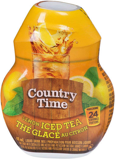 Country Time Lemon Iced Tea Liquid Drink Mix 48ml, 12-Pack {Imported from Canada}