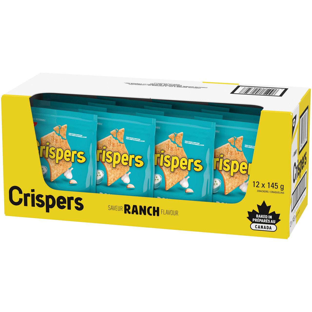 Christie Crispers, Ranch Crackers, 145g/5.1 Ounce, (12 Pack), {Imported from Canada}