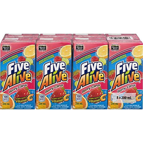 Five Alive Berry Citrus, Juice Box (8ct), 200ml/6.7 fl. oz., {Imported from Canada}