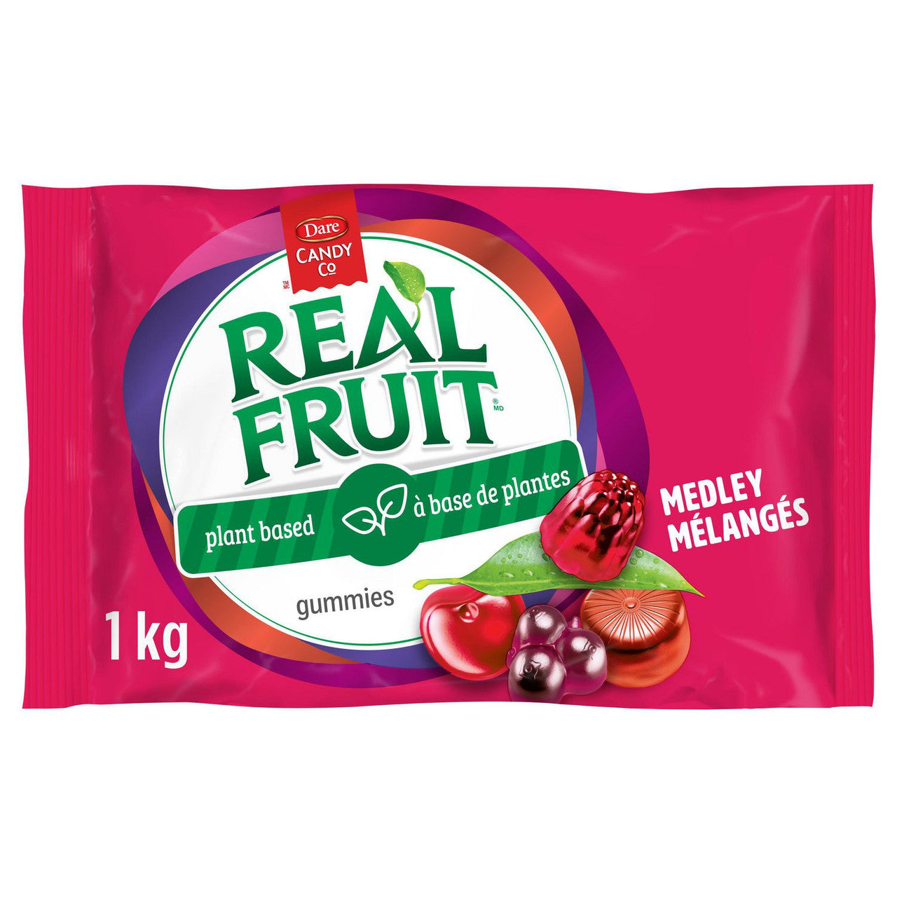 Dare RealFruit Gummies Medley 1kg/35oz bag (Imported from Canada)