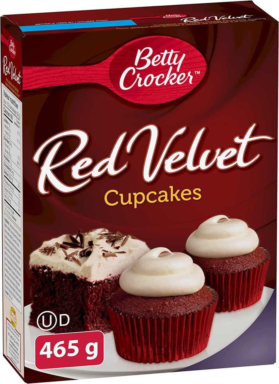 Betty Crocker Red Velvet Cupcake Mix, 465g/16 oz. Box {Imported from Canada}