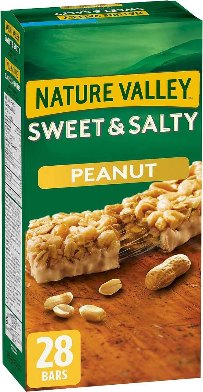 Nature Valley Sweet and Salty Peanut Chewy Nut Bars, 28pk, 980g/2.1 lbs.,{Imported from Canada}