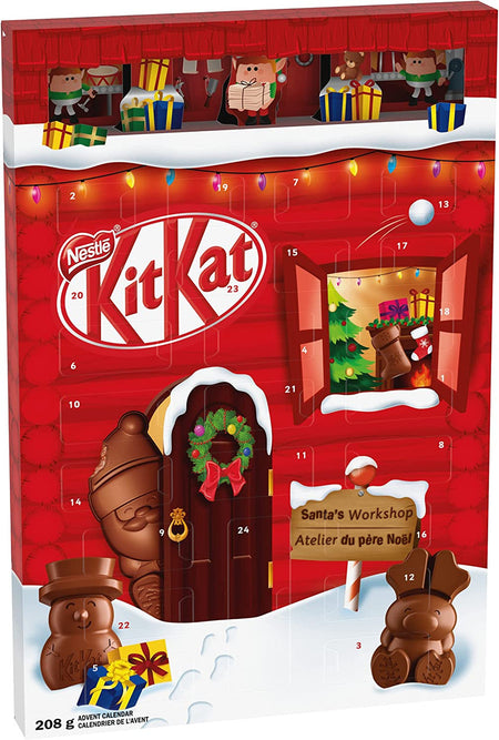 Nestle Kit Kat Christmas Holiday Chocolate Advent Calendar, 208g/7.3 oz. Box {Imported from Canada}