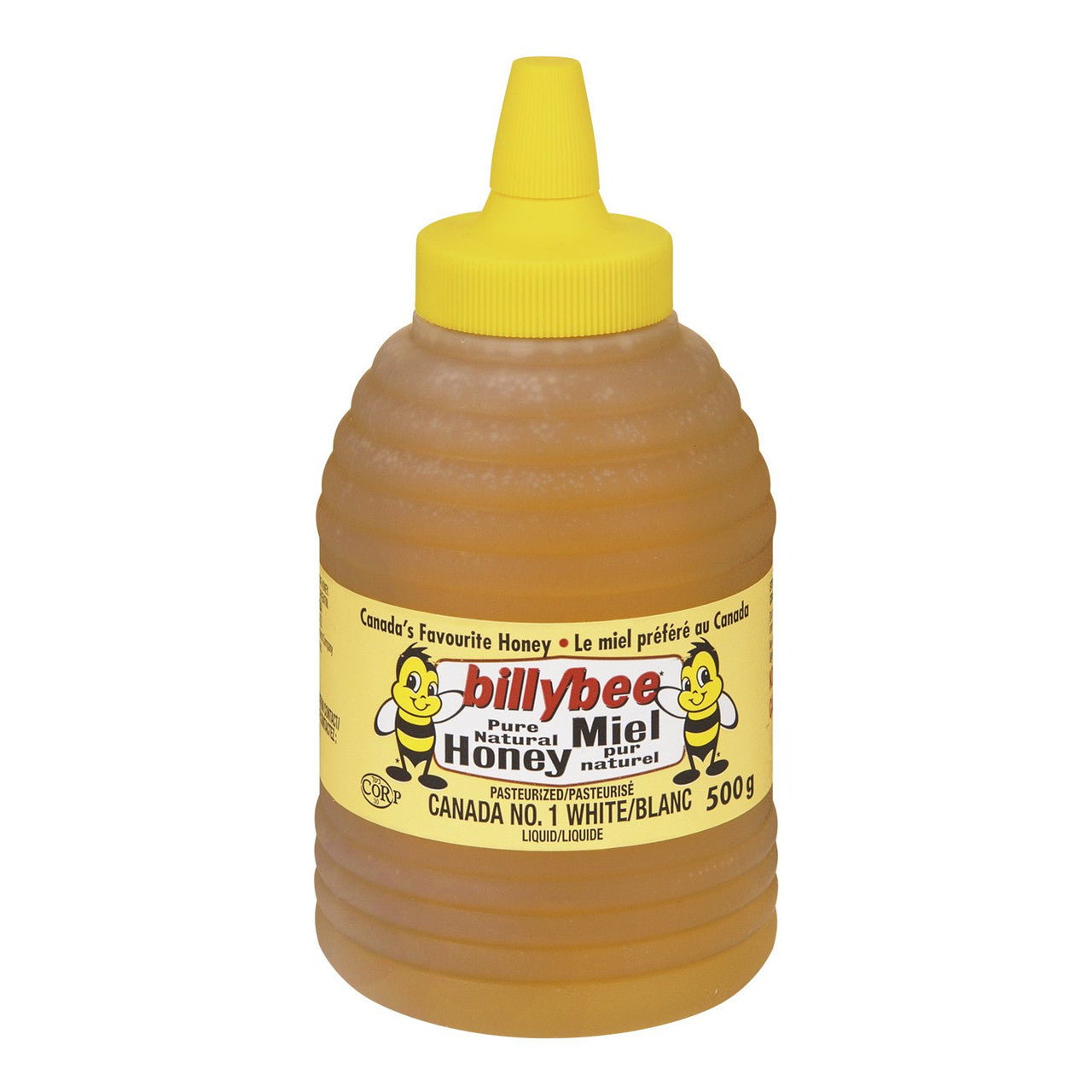 Billy Bee, Pure Natural Honey, Liquid White, Squeeze, 500ml/16.9 fl.oz., {Imported from Canada}