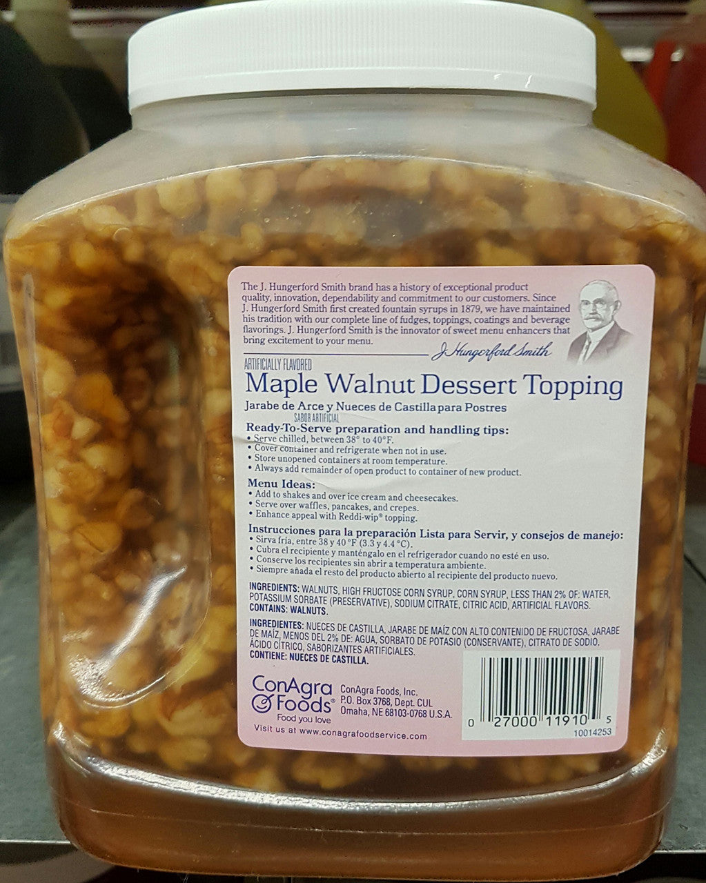 Hungerford Smith Maple Walnut Dessert Topping (7lbs) {Imported from Canada}