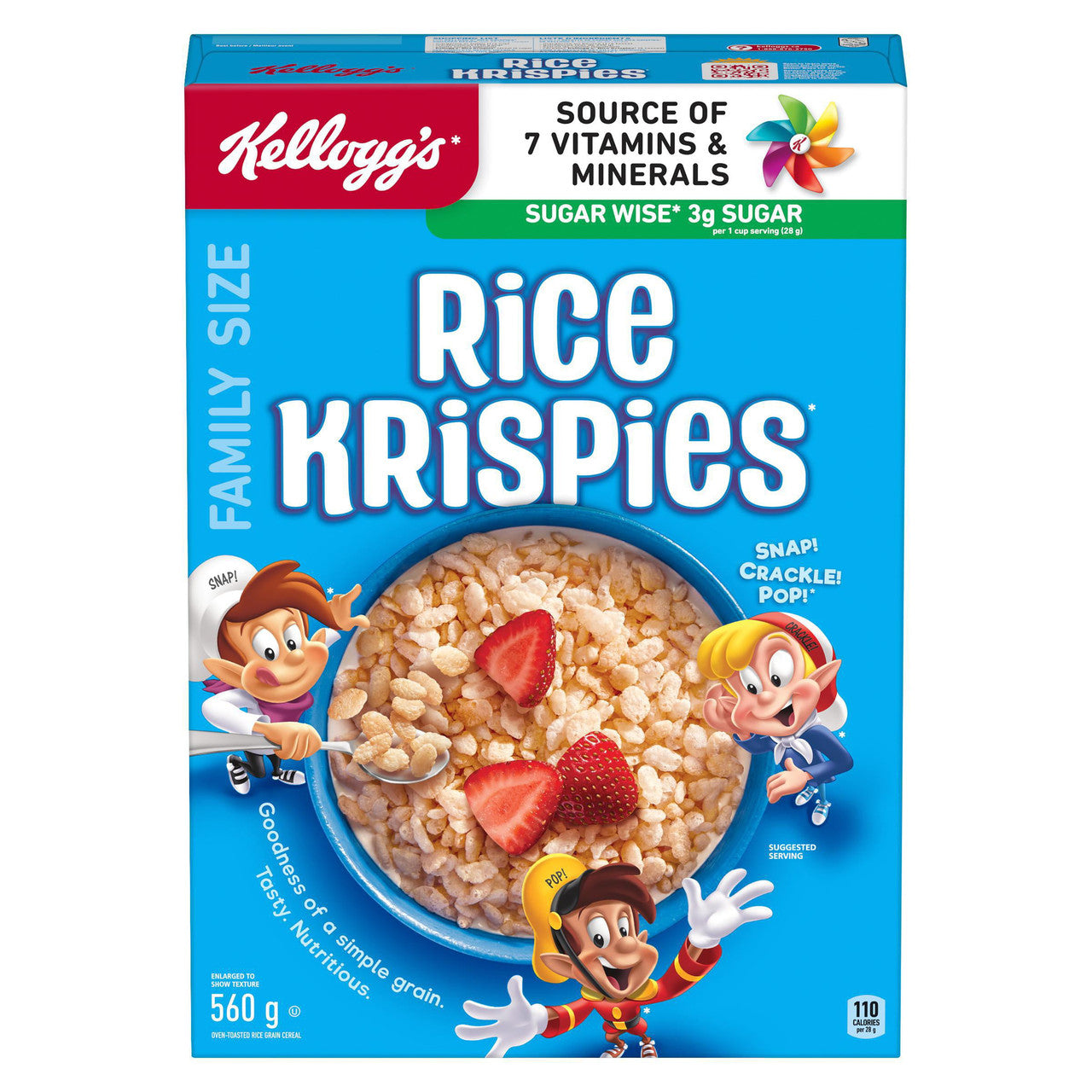 Kellogg's, Rice Krispies Cereal, 560g/19.6 oz., Box {Imported from Canada}