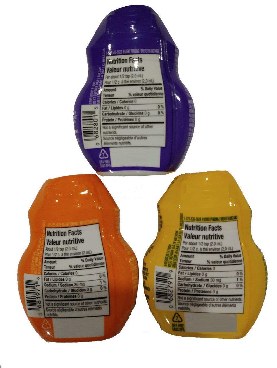 Tang Liquid Water Enhancer/Flavoring/ Drink Mix Bundle: Orange, Pineapple Orange & Grape, 48mL (1 of Each Flavor, 48mLx3) - Each Bottle Makes 24 Servings