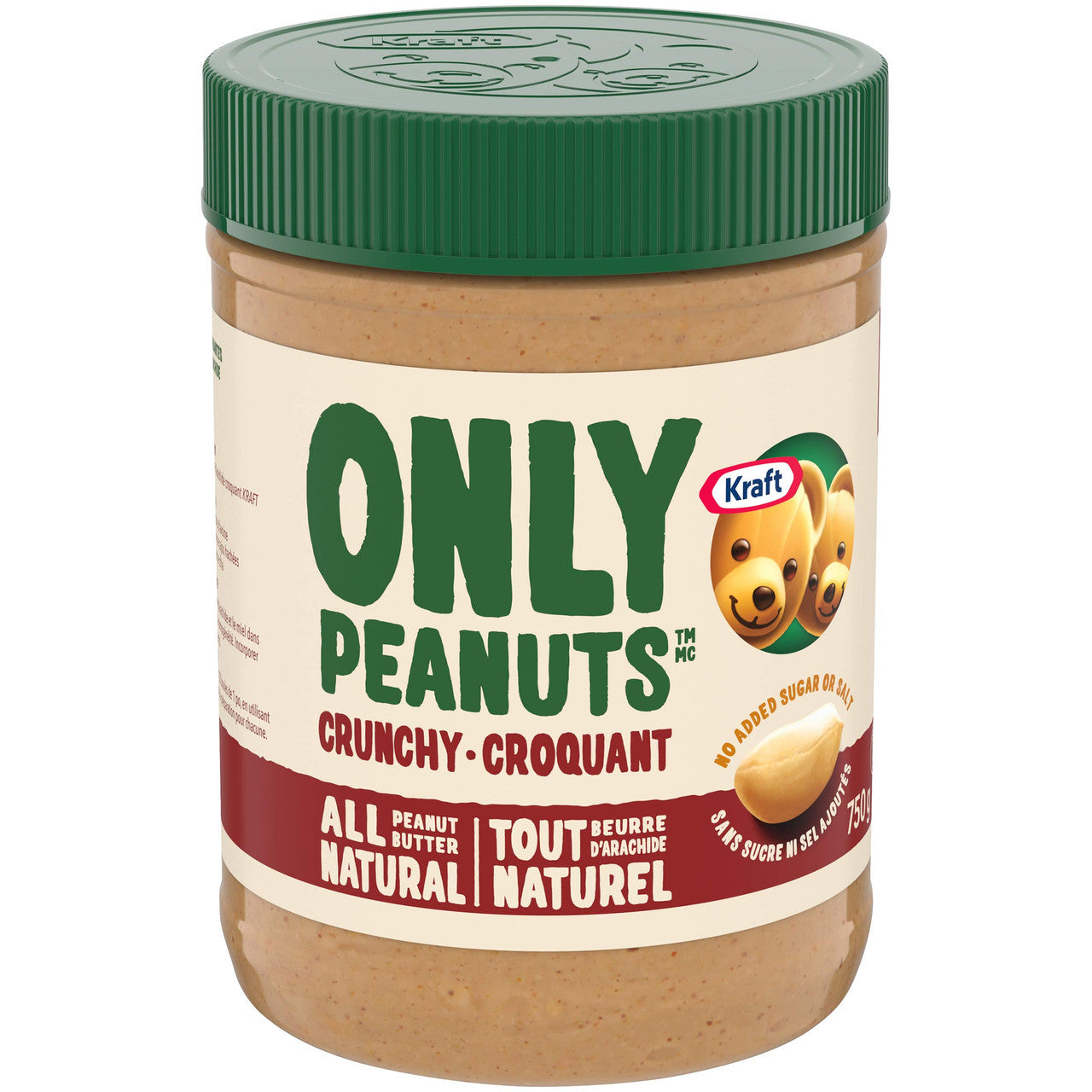 Kraft All Natural Crunchy Peanut Butter, 750g/26.5oz., {Imported from Canada}