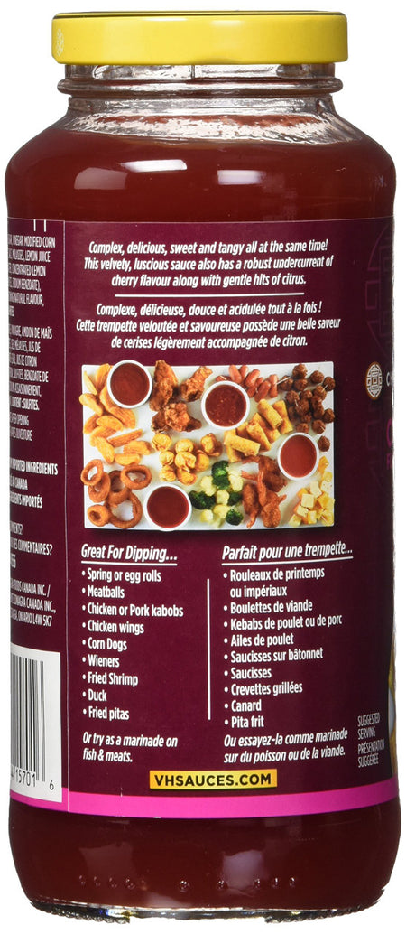 VH Cherry Dipping Sauce (12 Count), 341ml/11.5oz, Jars, {Imported from Canada}