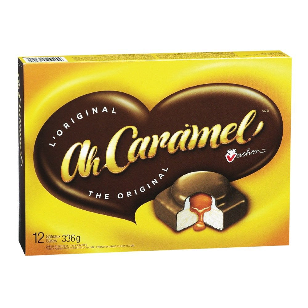 Vachon Ah Caramel Cakes, 336g/11.6 oz. Each (8 Box) 12 Cakes  {Imported from Canada}