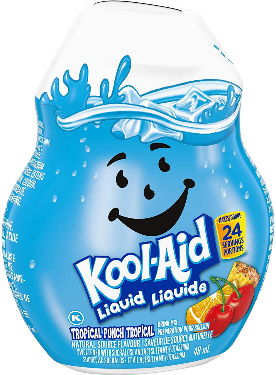 Kool-Aid Liquid Drink Mix, Tropical Punch, 48mL/1.6 fl.oz. (Pack of 12) {Imported from Canada}