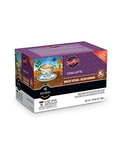 Keurig Timothy's Chai Latte K-Cup Pods, 12-pk, 168g, (Imported from Canada)