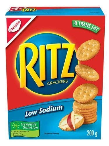 Ritz Low Sodium Crackers, 0 Trans Fat, 200g/7oz. (2pk) (Imported from Canada)