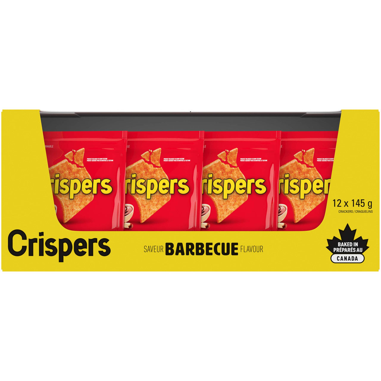 Christie Crispers, Barbecue Crackers, 145g/5.1 Ounce, (12 Pack) {Imported from Canada}