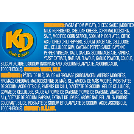 Kraft Dinner Spicy Cheddar Macaroni & Cheese, 156g (Pack of 12), {Imported from Canada}