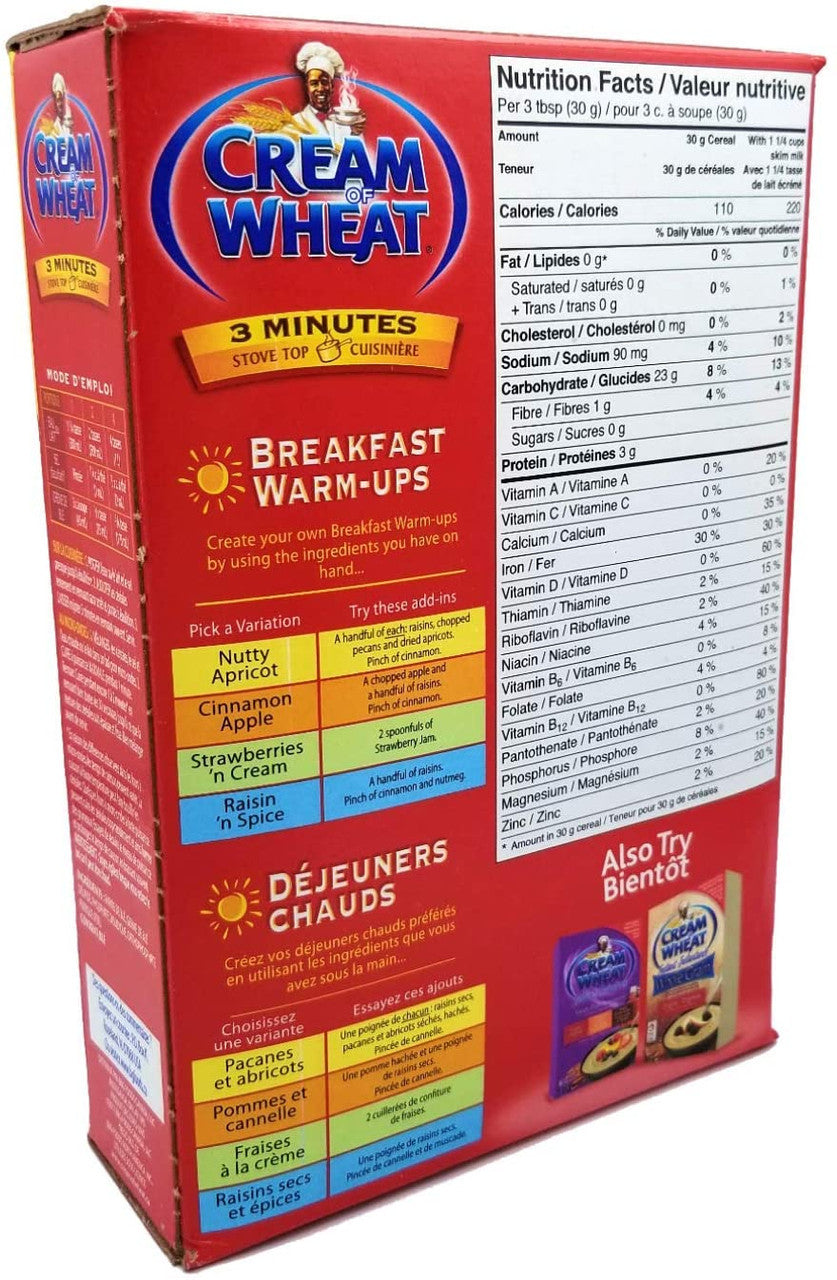 Cream of Wheat Original Flavour Hot Cereal, 800g/1.8 lbs, {Imported from Canada}