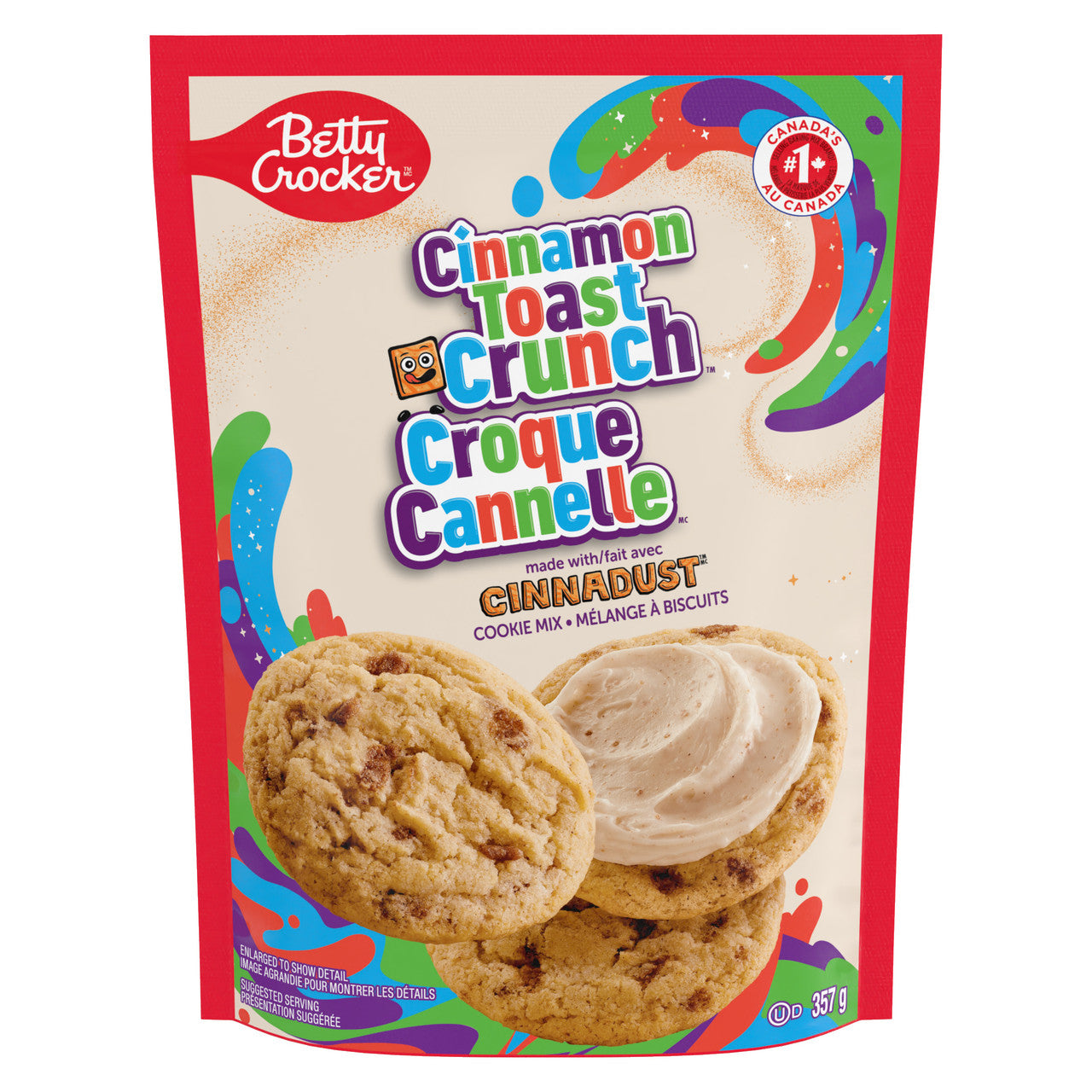 Betty Crocker Cinnamon Toast Crunch Cookie Mix, 357g/12.5 oz. Bag {Imported from Canada}