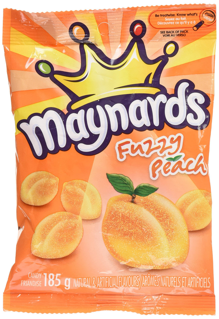 Maynards Gummy Candy, Fuzzy Peach, 185g/6.5oz {Imported from Canada}