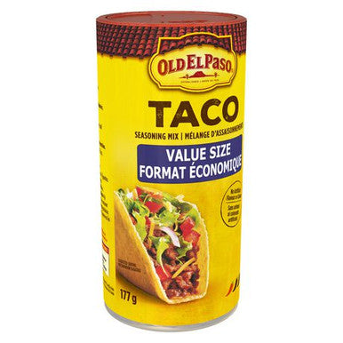 Old El Paso, Taco Seasoning Mix Original, Value Size, 177g/6.2oz., {Imported from Canada}