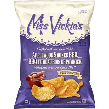 Miss Vickie's Kettle Cooked Applewood Smoked BBQ Potato Chips 220g {Canadian}