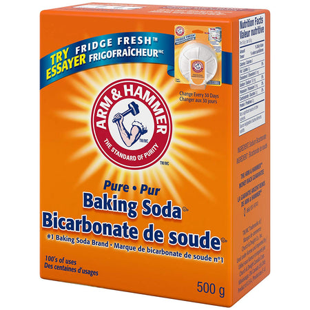ARM & HAMMER Pure Baking Soda, 500g/17.64oz Box Side