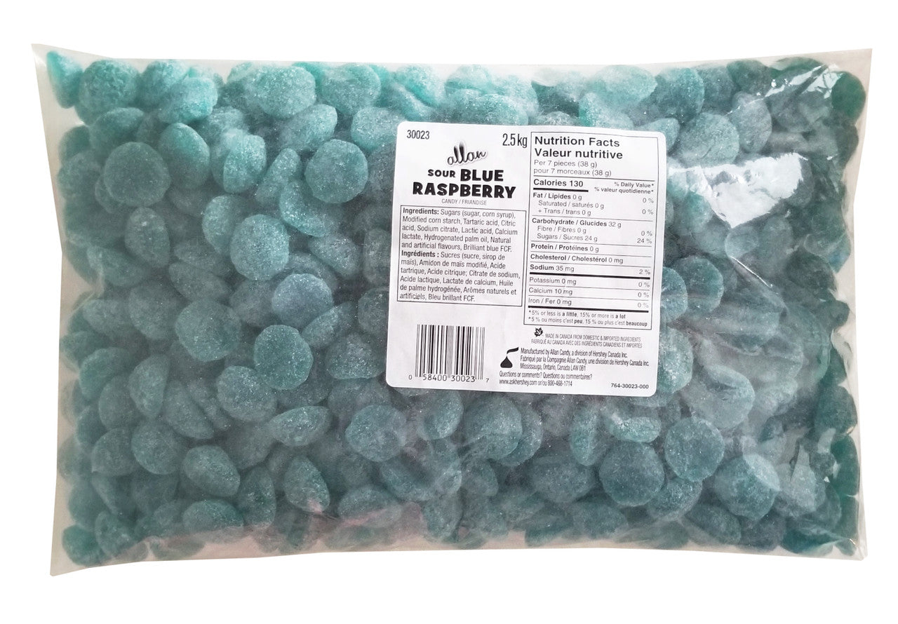 Allan Sour Blue Raspberry Gummies, 2.5kg/5.5 lbs., {Imported from Canada}