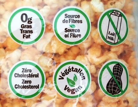 Bad Monkey Nacho Cheese Popcorn, 300g, certified labels.