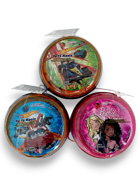 Barbie & Hot Wheels Yo Yo Mania, Novelty Toy In Three Colors, One Yo Yo 30g/1.1 oz. - Top Of Yo-Yo's