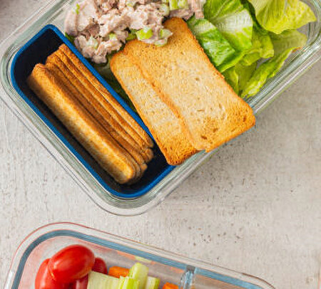 Boulangerie Grissol Melba Toast, Sesame, 200g, sesame toast in in lunch box.