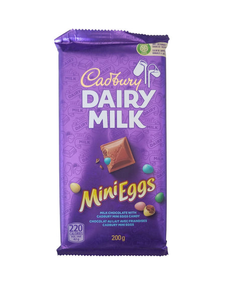 Cadbury Dairy Milk Chocolate with Mini Eggs Bar, 200g/7oz. (Imported from Canada)