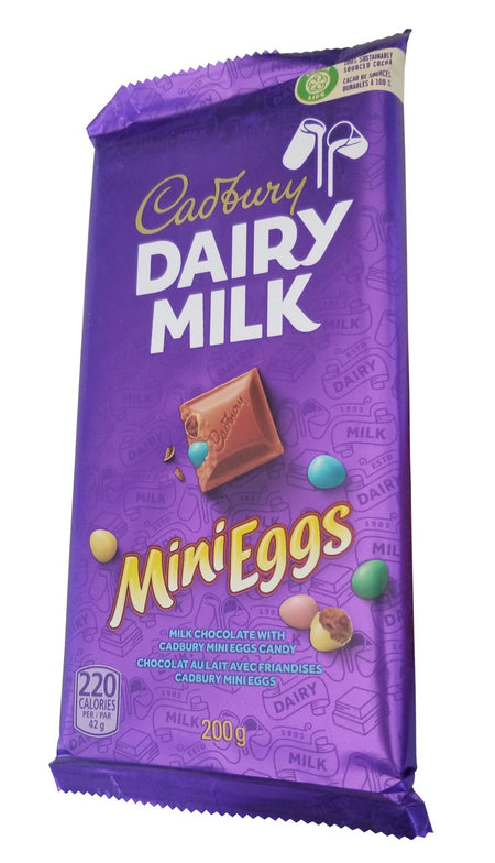 Cadbury Dairy Milk Chocolate with Mini Eggs Bar, 200g/7oz. (Imported from Canada)