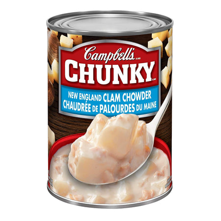 Campbell's Chunky New England Clam Chowder Soup, 540ml/18.3 oz. Can