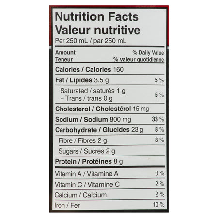 Campbell's Chunky Pepper Steak and Potato Soup, 540 ml Can Nutrition Facts