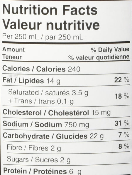 Campbell's Chunky Soup, Baked Potato with Bacon, 540ml/18.25oz Nutrition Label