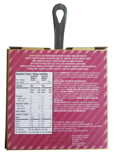 Cast Iron Skillet Brownie/Chocolate Chip Cookie Half & Half Brookie Baking Kit, 56g/2.0oz., {Imported from Canada}