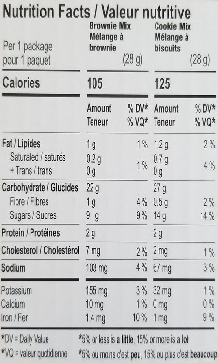 Cast Iron Skillet Brownie/Chocolate Chip Cookie Half & Half Brookie Baking Kit, 56g/2.0oz., {Imported from Canada}