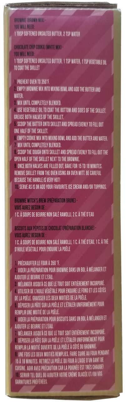 Cast Iron Skillet Brownie/Chocolate Chip Cookie Half & Half Brookie Baking Kit, 56g/2.0oz., {Imported from Canada}